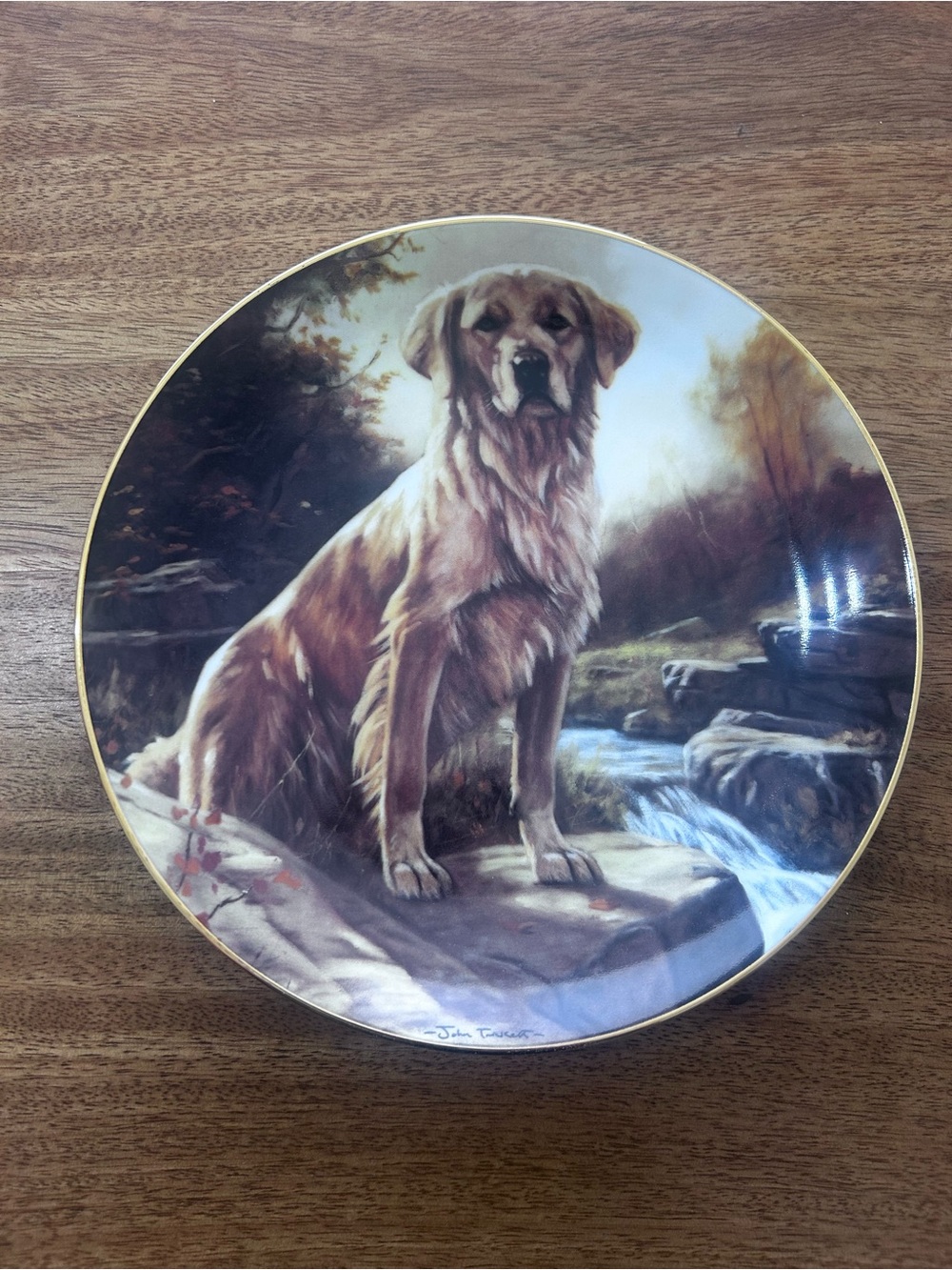 Golden Guardian by John Trickett Limited Edition Collectors Plate